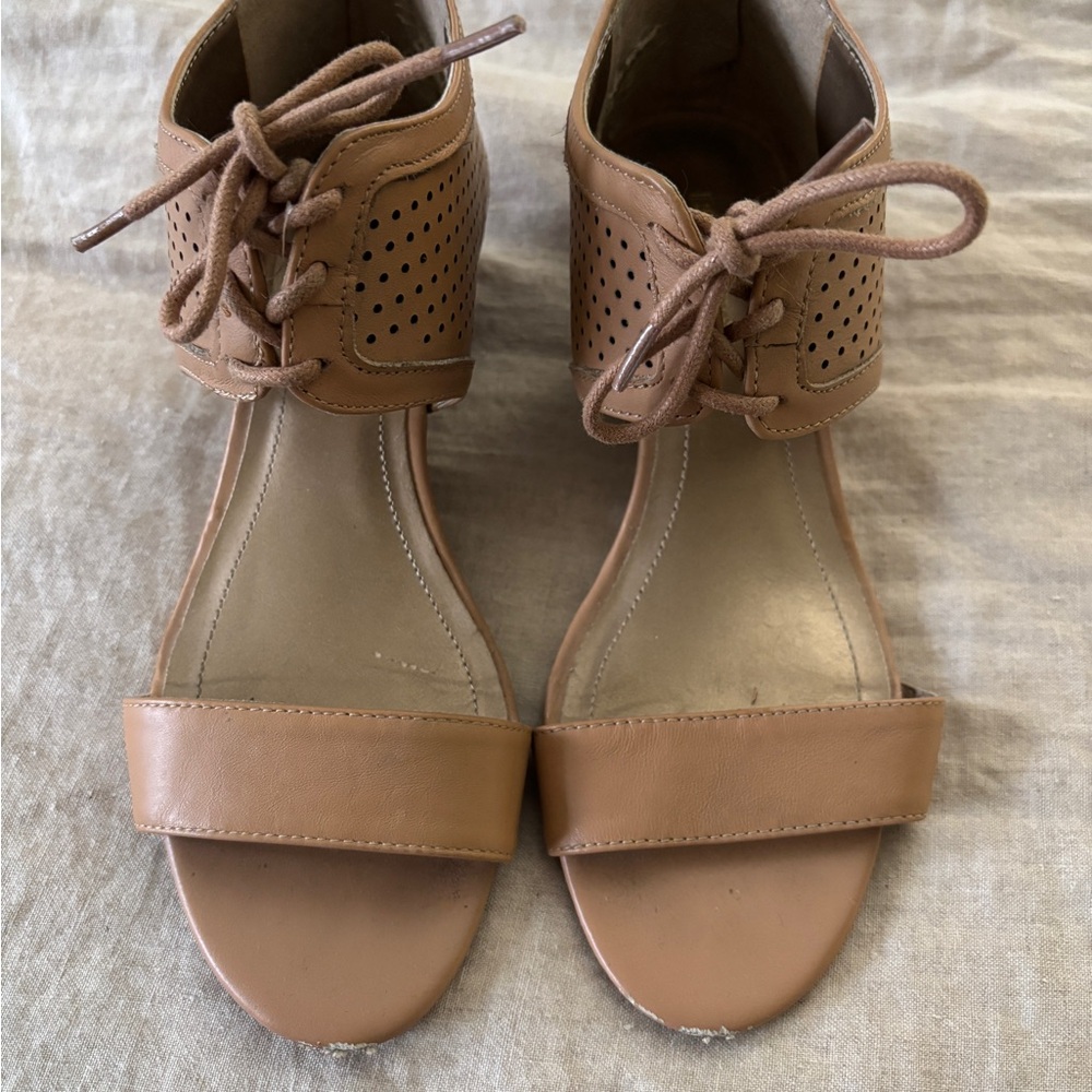 BCBGeneration Brown Lace-Up Sandals